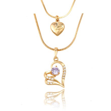 43054 Xuping Jewelry Fashion Heart Shaped Lady Necklace para regalos de cumpleaños